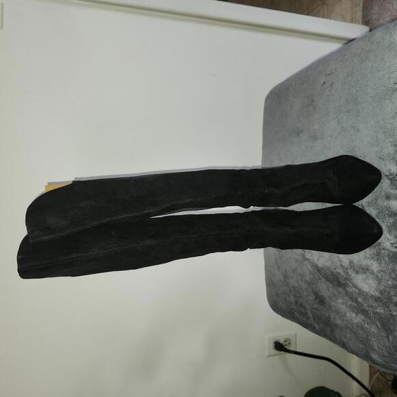 Charles By Charles David Pointed Toe Wedge Heeled Knee High Boots 8m - Picture 3 of 9